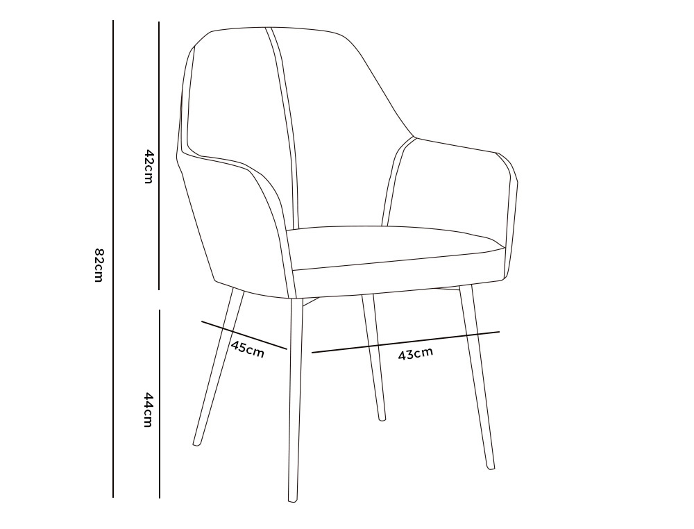SILLA Q-CONNECT CONFIDENTE SIEMIONE BASE METALICA ALT MAX 820 ANC 570 PROF 580 COLOR GRIS OSCURO