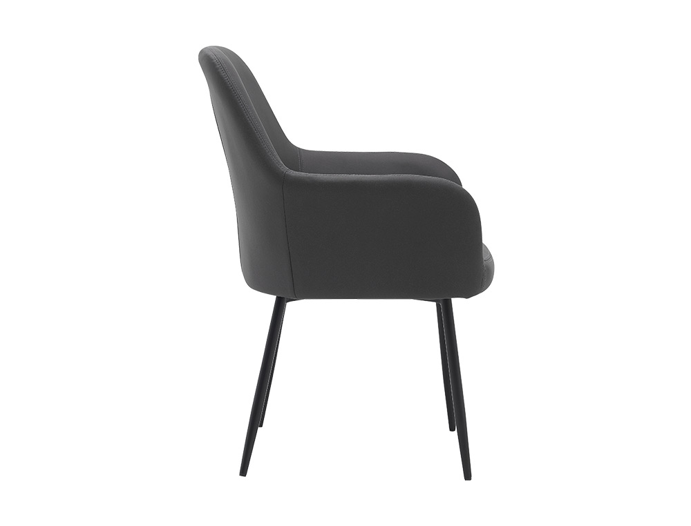 SILLA Q-CONNECT CONFIDENTE SIEMIONE BASE METALICA ALT MAX 820 ANC 570 PROF 580 COLOR GRIS OSCURO