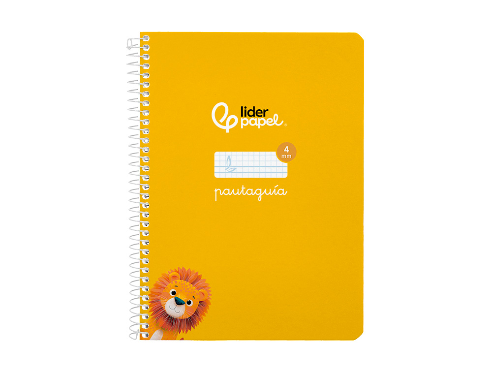 CUADERNO ESPIRAL LIDERPAPEL A5 PAUTAGUIA TAPA BLANDA 40H 75GR CUADRO PAUTADO 4MM COLOR AMARILLO