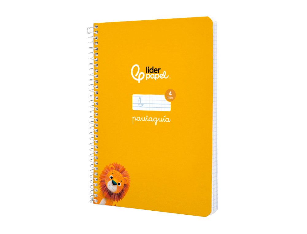 CUADERNO ESPIRAL LIDERPAPEL A5 PAUTAGUIA TAPA BLANDA 40H 75GR CUADRO PAUTADO 4MM COLOR AMARILLO
