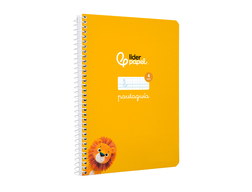 CUADERNO ESPIRAL LIDERPAPEL A5 PAUTAGUIA TAPA BLANDA 40H 75GR CUADRO PAUTADO 4MM COLOR AMARILLO