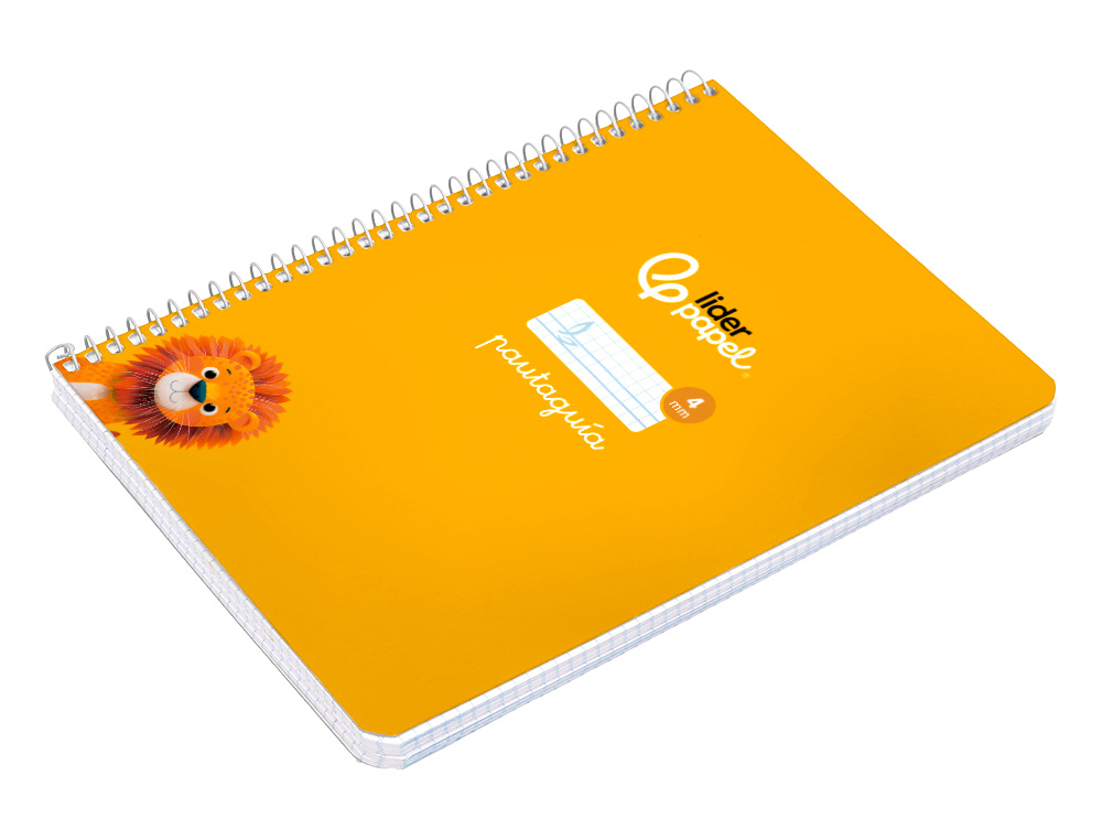 CUADERNO ESPIRAL LIDERPAPEL A5 PAUTAGUIA TAPA BLANDA 40H 75GR CUADRO PAUTADO 4MM COLOR AMARILLO