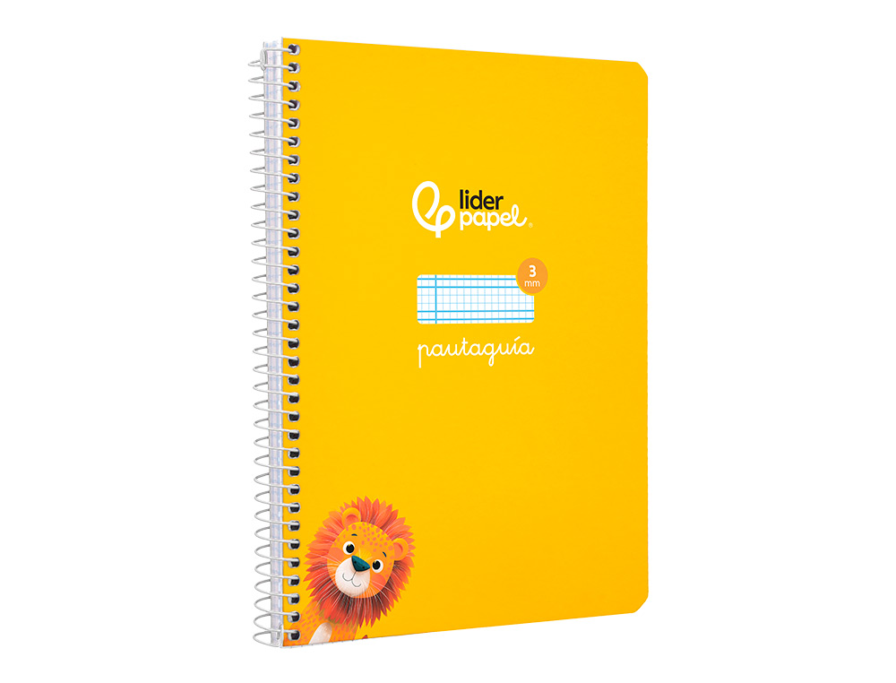 CUADERNO ESPIRAL LIDERPAPEL A5 PAUTAGUIA TAPA DURA 80H 90GR CUADRO PAUTADO 3MM COLOR AMARILLO