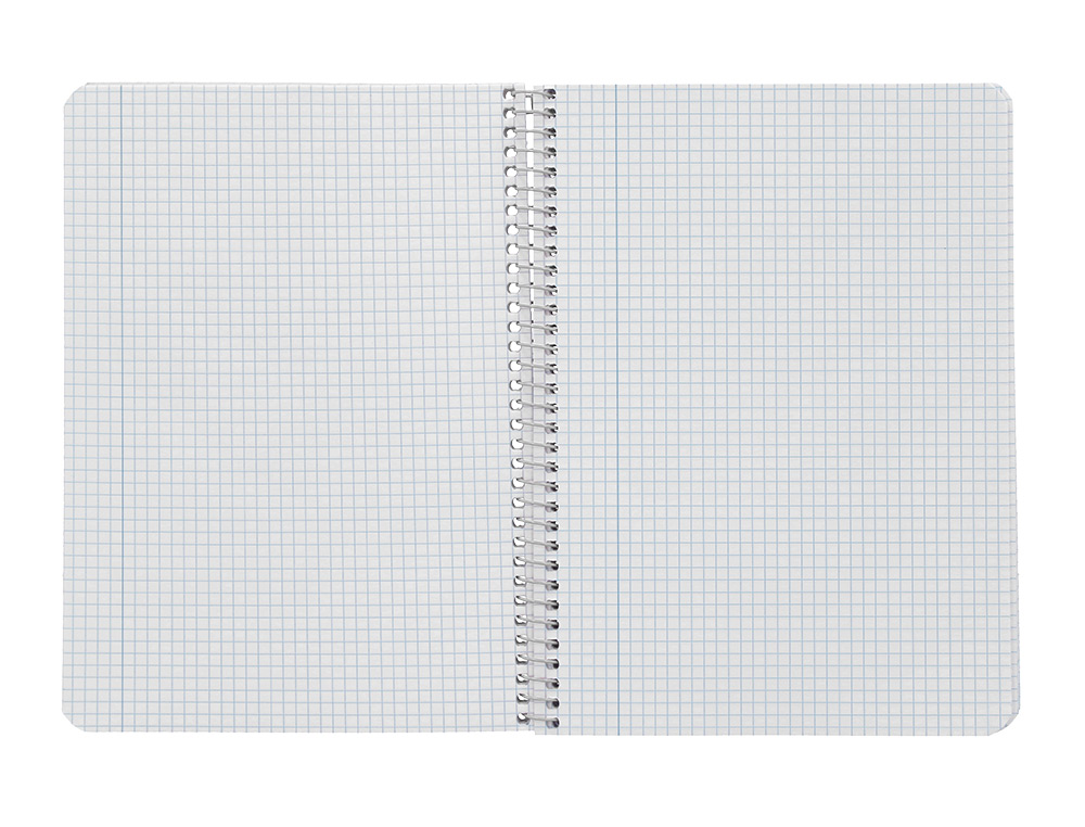 CUADERNO ESPIRAL LIDERPAPEL A4 SMART TAPA BLANDA 80H 75GR CUADRO 4 MM CON MARGEN COLORES SURTIDOS