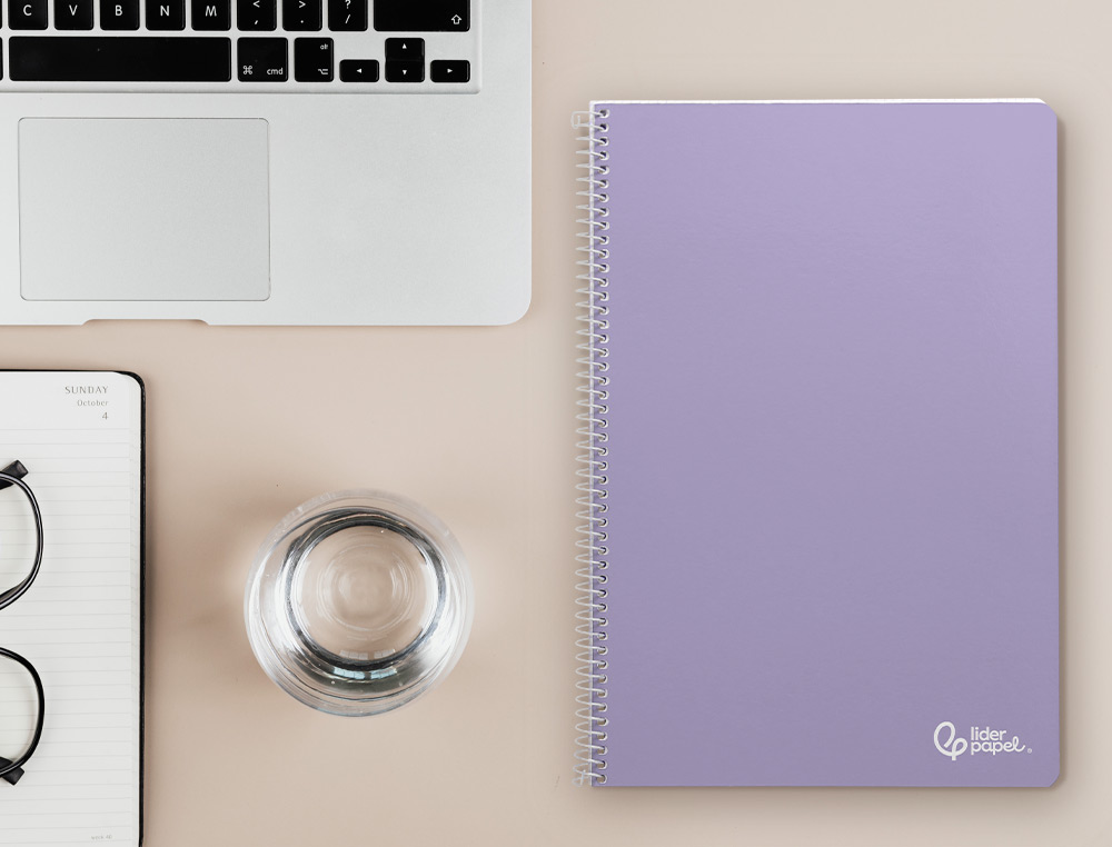 CUADERNO ESPIRAL LIDERPAPEL A4 SMART TAPA BLANDA 80H 75GR CUADRO 4 MM CON MARGEN COLORES SURTIDOS