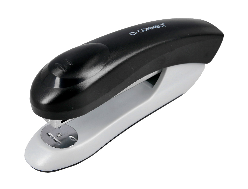 GRAPADORA Q-CONNECT KF14207 PLASTICO ABS NEGRA CAPACIDAD 20 HOJAS MEDIDAS 177X43X67MM