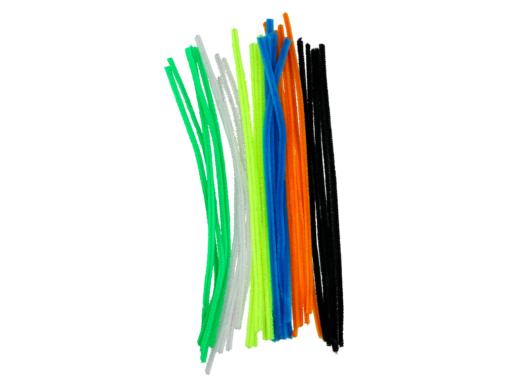 LIMPIAPIPAS DE CHENILLA LIDERPAPEL 30 CM COLORES MATE SURTIDOS BOLSA DE 30 UNIDADES