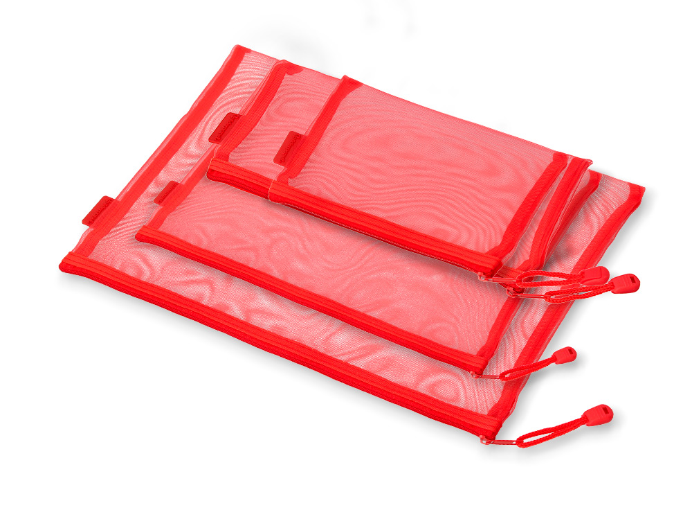 BOLSA ZIPPER BAG LIDERPAPEL POLIESTER TRANSPIRABLE MULTIUSOS EXPOSITOR DE 40 UNIDADES TAMAÑOS Y COLORES