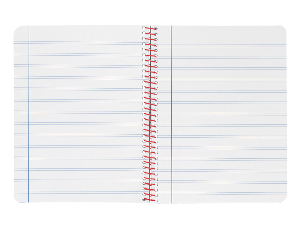 CUADERNO ESPIRAL LIDERPAPEL A4 WONDER TAPA PLASTICO 80H 90GR PAUTA ESTRECHA 2,5MM CON MARGEN COLOR NEGRO