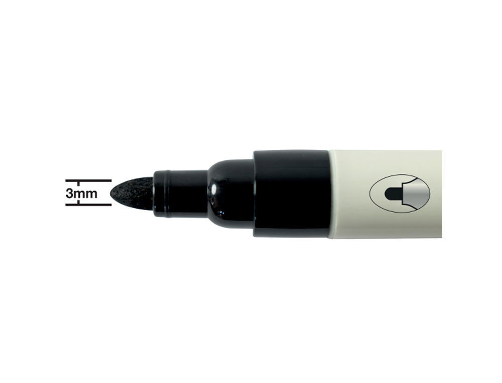 ROTULADOR NOBO PARA PIZARRA BLANCA PUNTA REDONDA 3 MM ECOLOGICO COLOR NEGRO BLISTER DE 4 UNIDADES