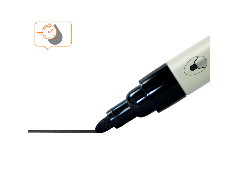 ROTULADOR NOBO PARA PIZARRA BLANCA PUNTA REDONDA 3 MM ECOLOGICO COLOR NEGRO BLISTER DE 4 UNIDADES