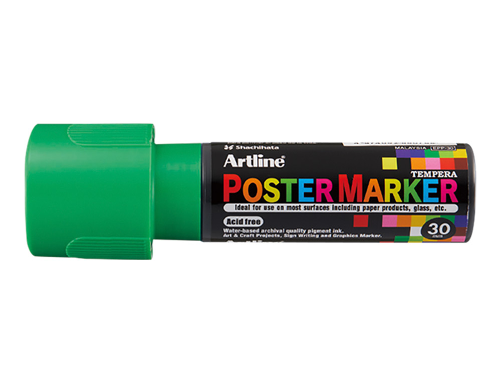 ROTULADOR ARTLINE POSTER MARKER EPP-30 PUNTA RECTANGULAR 30 MM COLOR VERDE FLUOR