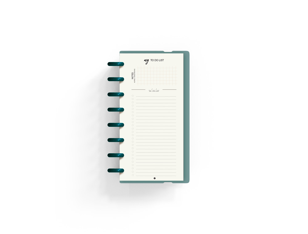 PLANIFICADOR CARCHIVO INGENIOX MY WEEK CHECK LIST MY WEEK SEMANAL TURQUESA 105X210 MM