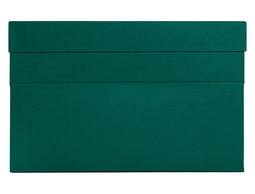 CAJA TRANSFERENCIA LIDERPAPEL FOLIO LOMO 118 MM COLOR VERDE 390X118X260 MM