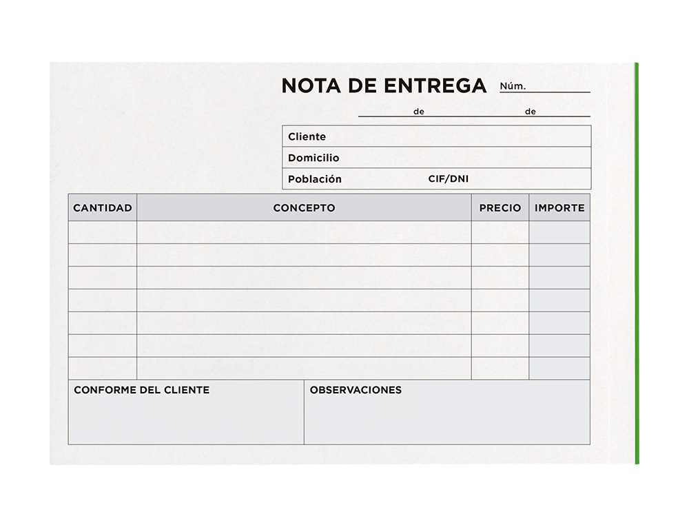 TALONARIO LIDERPAPEL ENTREGAS 8º ORIGINAL Y 2 COPIAS T328 APAISADO