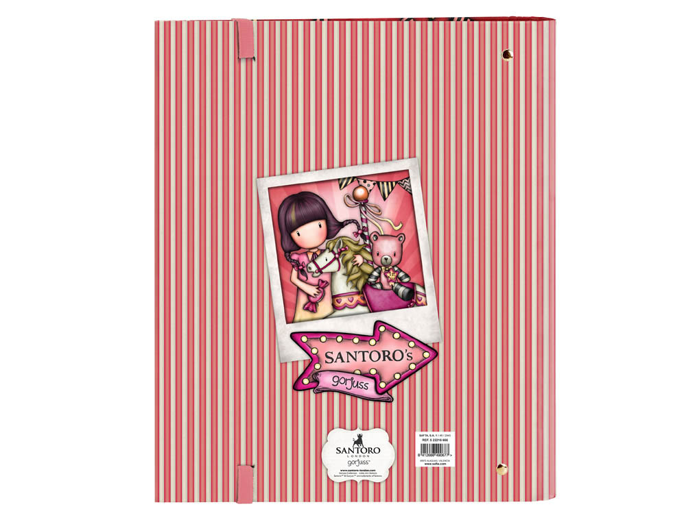 CARPETA 4 ANILLAS SAFTA A4 CON RECAMBIO 100 HOJAS GORJUSS FAIRGROUND 270X35X320 MM