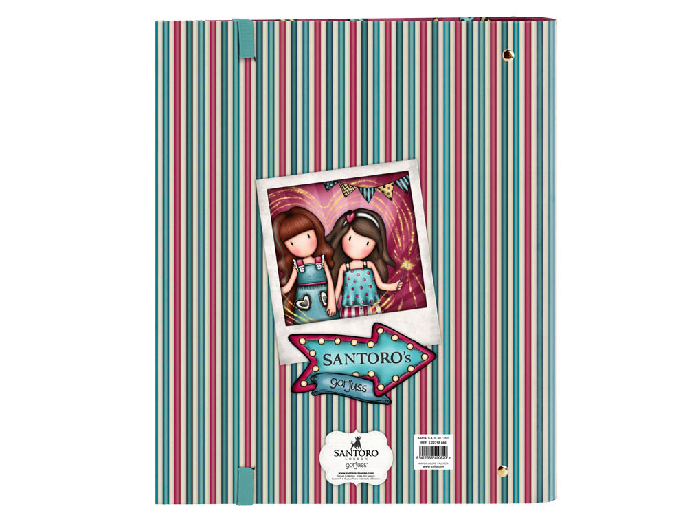 CARPETA 4 ANILLAS SAFTA A4 CON RECAMBIO 100 HOJAS GORJUSS FAIRGROUND 270X35X320 MM