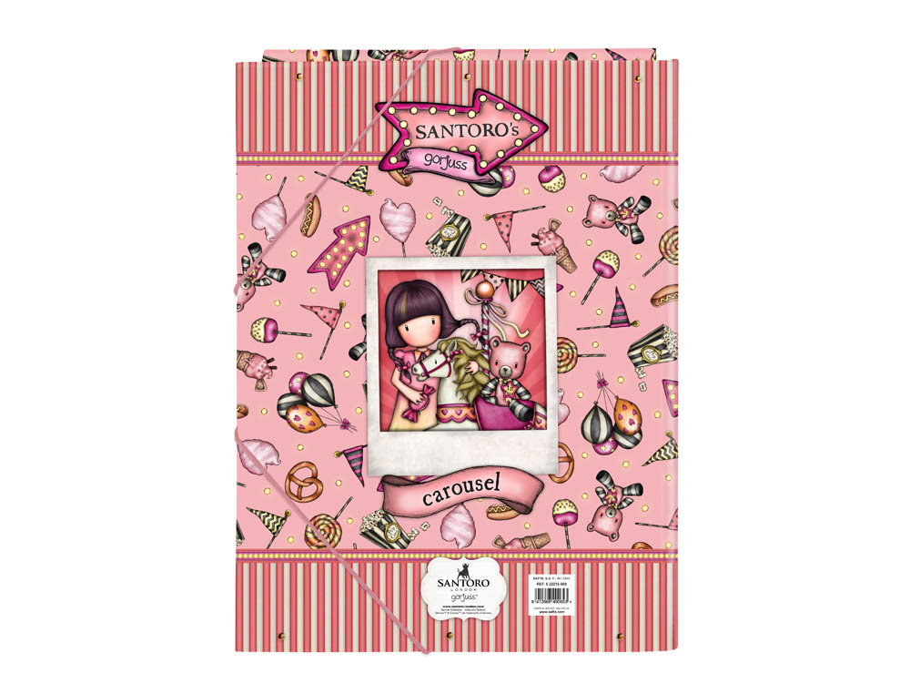 CARPETA CARTON FOLIO GOMAS SOLAPAS SAFTA GORJUSS FAIRGROUND 260X25X335 MM