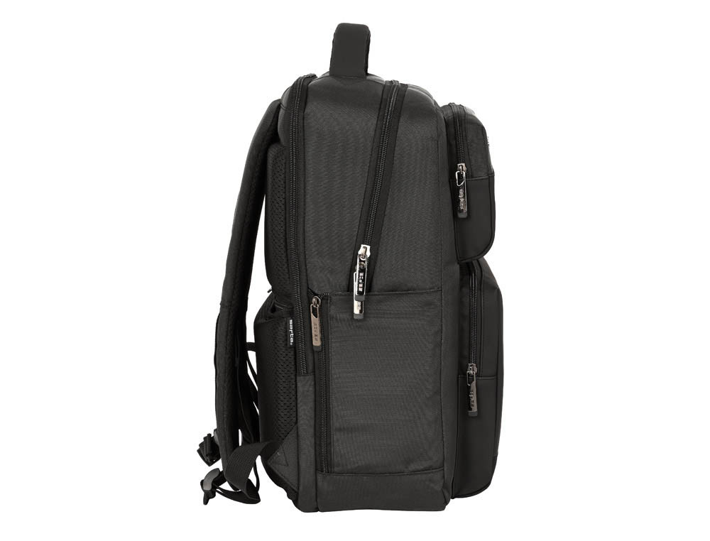 CARTERA ESCOLAR SAFTA BUSINESS (BLACK-BLUE-GREY) MOCHILA 2 BOLSILLOS PORTATIL 15,6