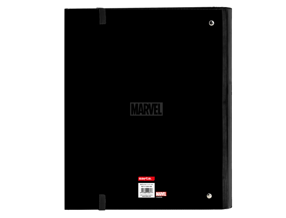 CARPETA CON RECAMBIO SAFTA DIN A4 TAPA FORRADA 100 H 60 GR CUADRO 5 MM CAPITAN AMERICA TEEN 270X35X320 MM