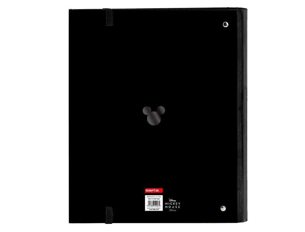 CARPETA CON RECAMBIO SAFTA DIN A4 TAPA FORRADA 100 H 60 GR CUADRO 5 MM MICKEY MOUSE PREMIUM 270X35X320 MM