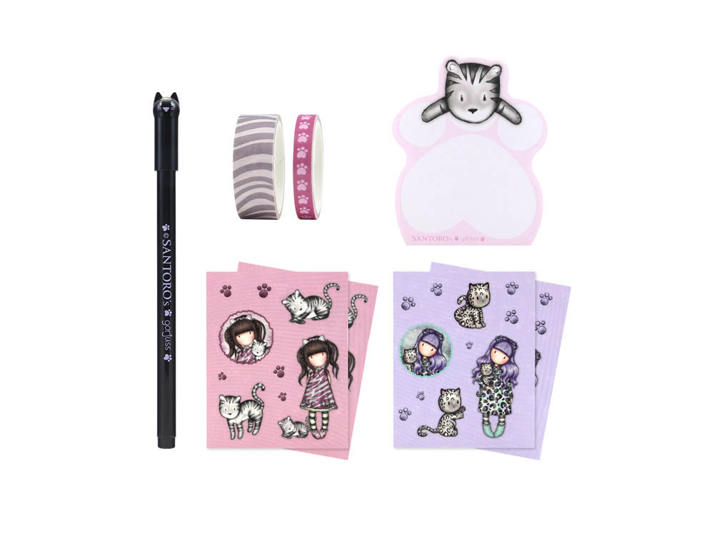 SET DE PAPELERIA SAFTA SANTORO S GORJUSS WILD 146X15X205 MM