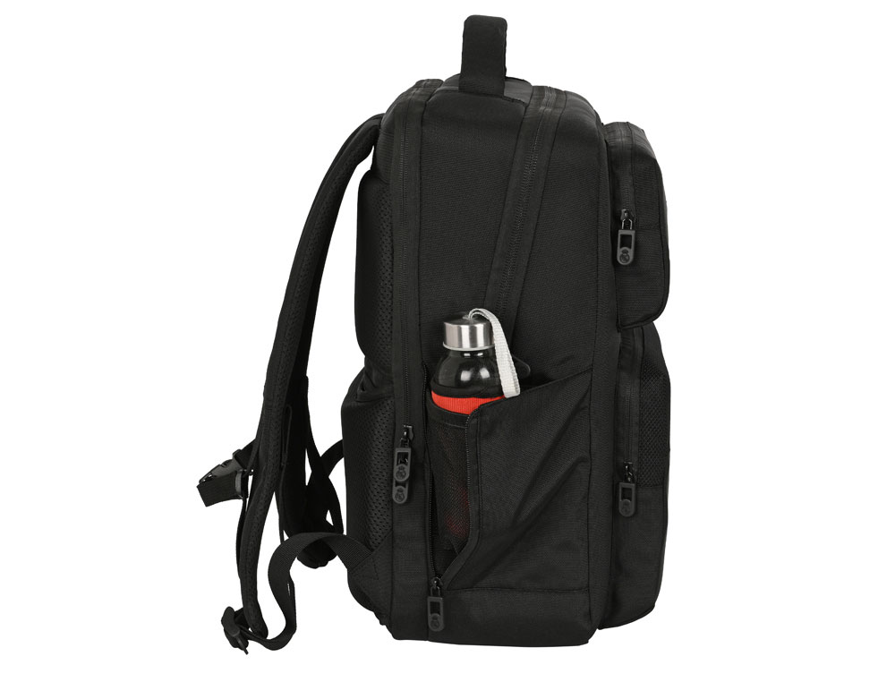 MOCHILA SAFTA 2 BOLSILLOS PORTATIL 15,6'' + USB REAL MADRID PREMIUM 440X310X130 MM