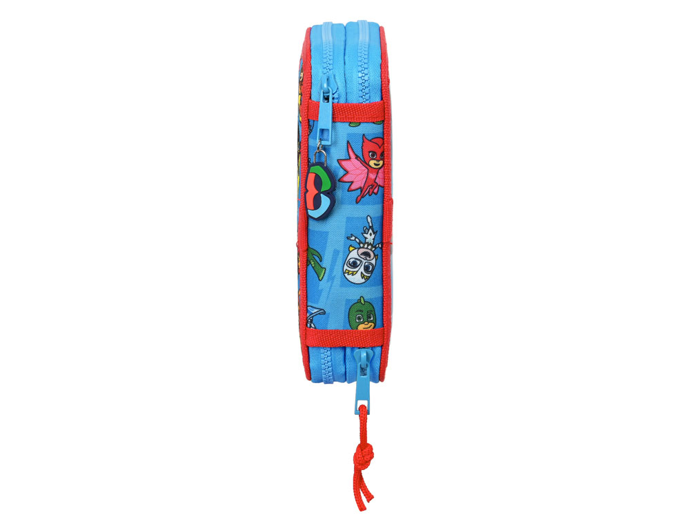 PLUMIER ESCOLAR SAFTA DOBLE PEQUEO 28 PIEZAS PJMASK 195X125X40 MM