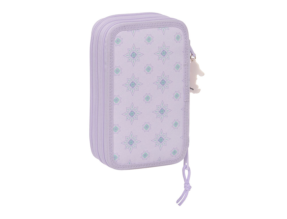 PLUMIER ESCOLAR SAFTA TRIPLE 36 PIEZAS WISH 55X125X195 MM