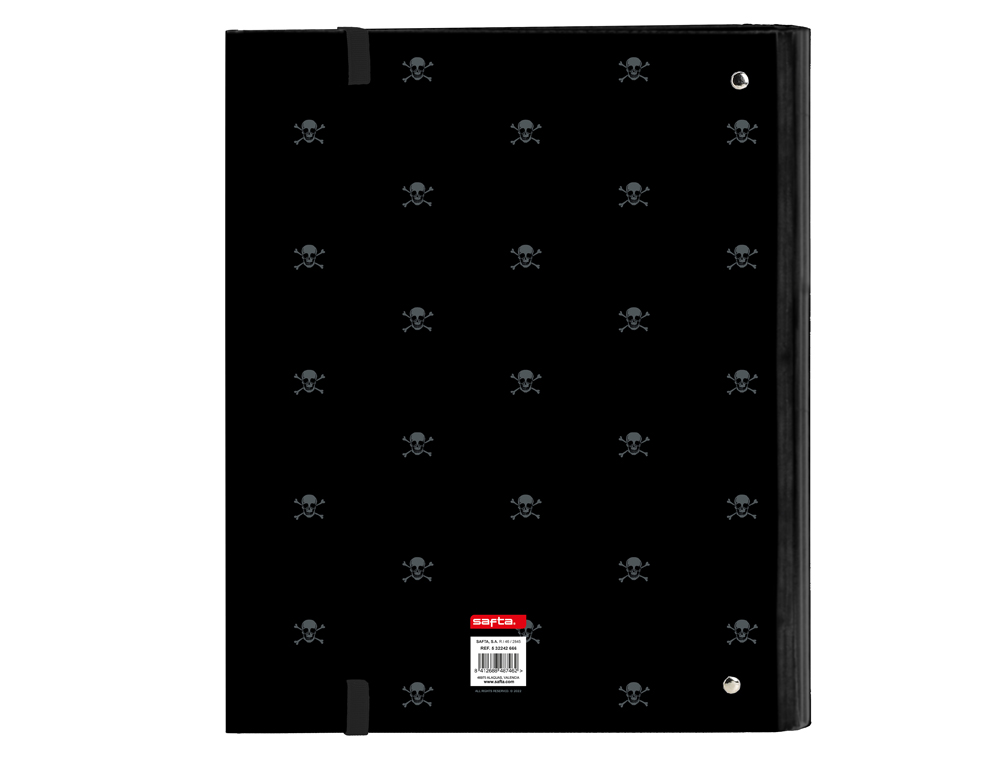 CARPETA CON RECAMBIO SAFTA DIN A4 TAPA FORRADA 100 H 60 GR CUADRO 5 MM CON GOMA Y 5 SEPARADORES SAFTA CALIFORNIA