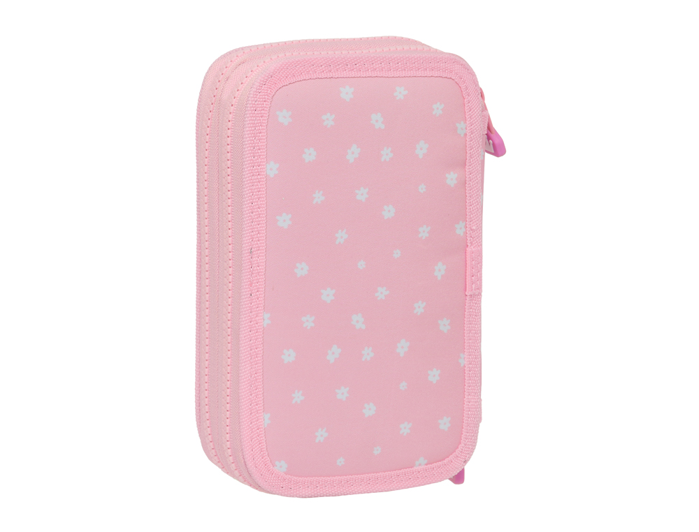 PLUMIER ESCOLAR SAFTA DOBLE CREMALLERA 28 PIEZAS GLOWLAB KIDS SWEET HOME 40X125X195 MM