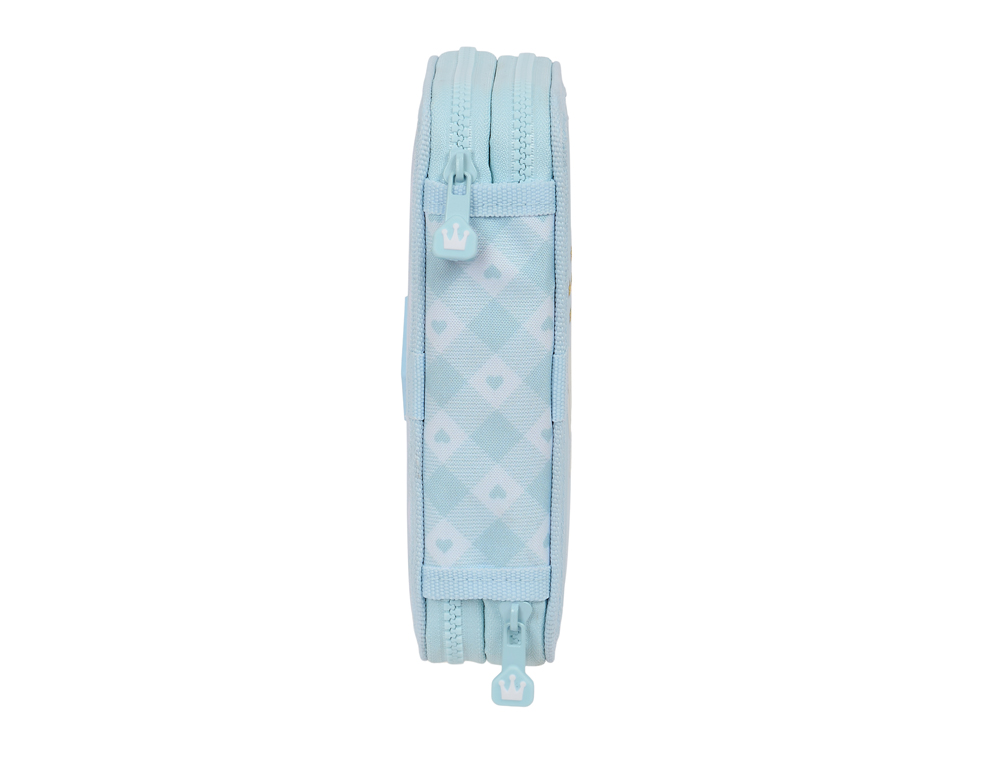 PLUMIER ESCOLAR SAFTA DOBLE CREMALLERA 28 PIEZAS GLOWLAB CISNES 40X125X195 MM