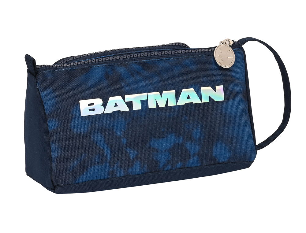 BOLSO ESCOLAR PORTATODO SAFTA CON BOLSILLO DESPLEGABLE VACIO BATMAN LEGENDARY 85X200X110 MM