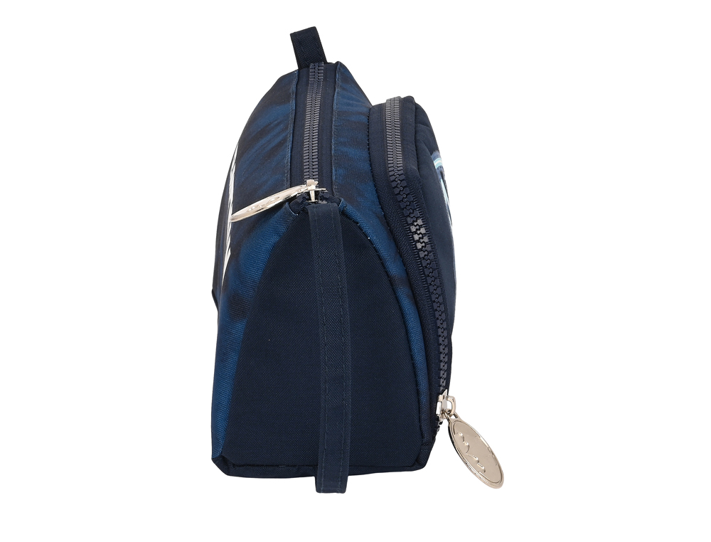BOLSO ESCOLAR PORTATODO SAFTA CON BOLSILLO DESPLEGABLE VACIO BATMAN LEGENDARY 85X200X110 MM