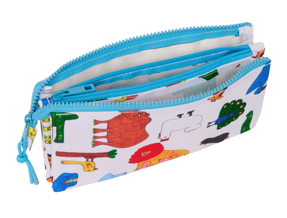 BOLSO ESCOLAR PORTATODO SAFTA TRIPLE ALGO DE JAIME 30X220X120 MM