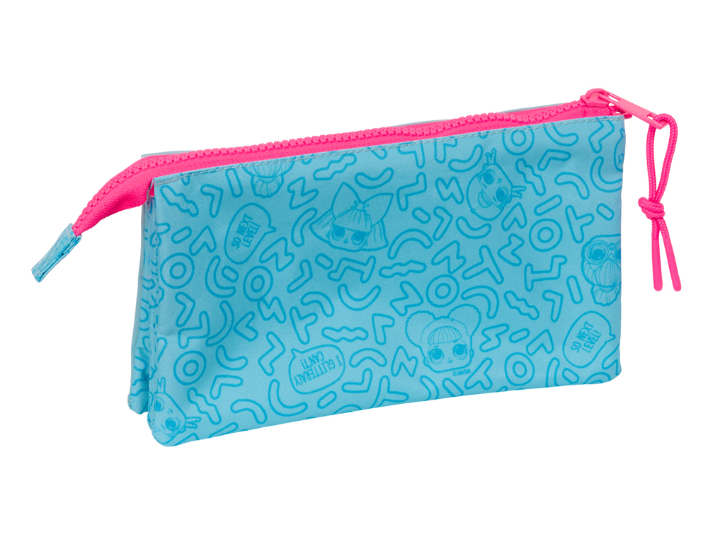 BOLSO ESCOLAR PORTATODO SAFTA TRIPLE L.O.L. SURPRISE DIVAS 30X220X120 MM