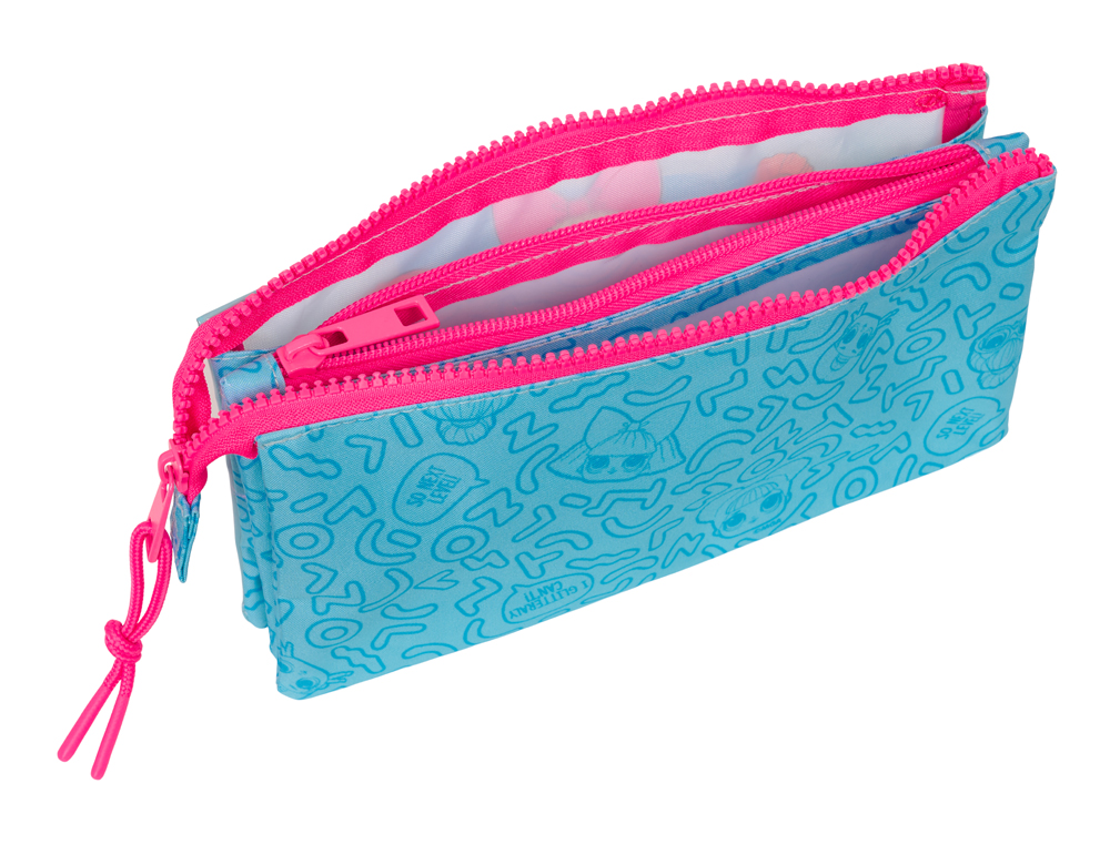 BOLSO ESCOLAR PORTATODO SAFTA TRIPLE L.O.L. SURPRISE DIVAS 30X220X120 MM