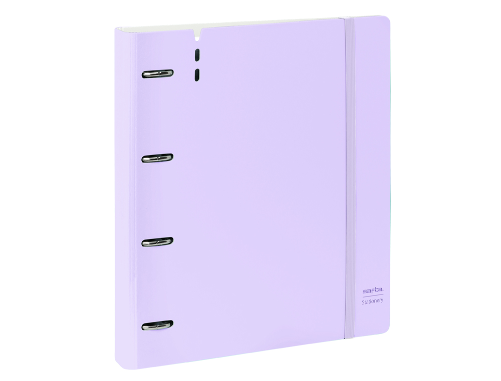 CARPETA CON RECAMBIO SAFTA DIN A4 CUADRO 5 MM POLIPROPILENO FOAM 4 ANILLAS 35MM LILA