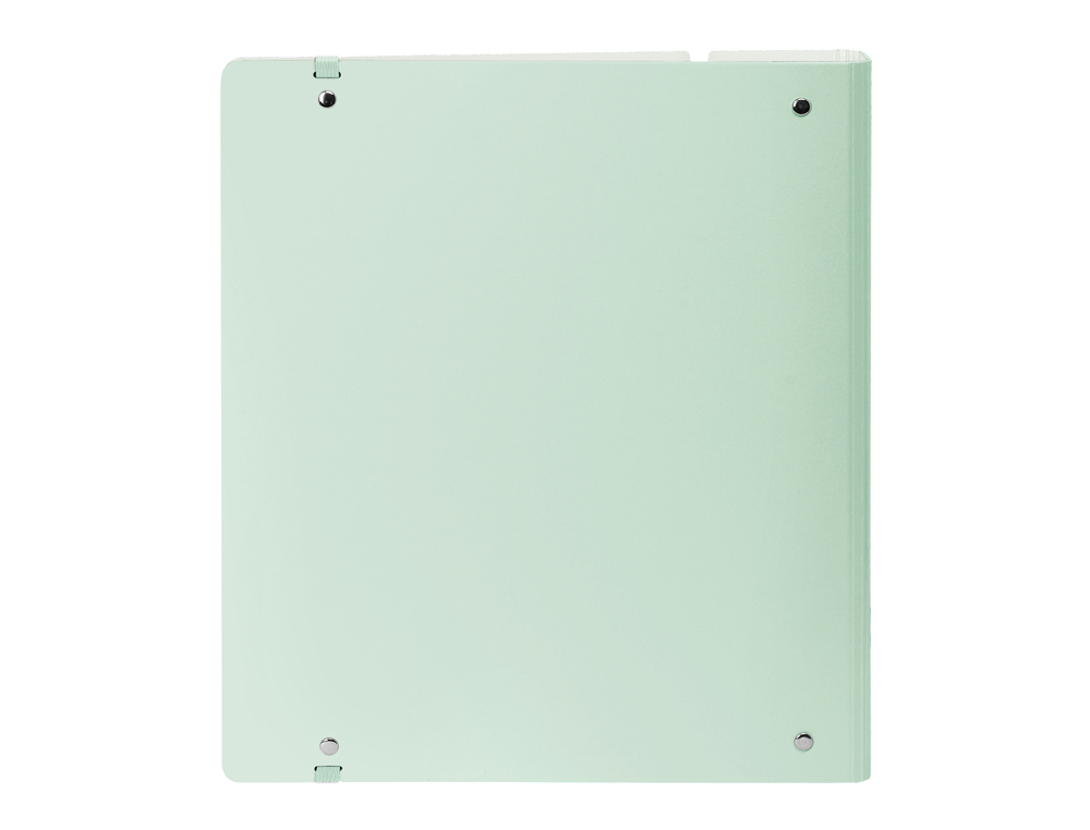 CARPETA CON RECAMBIO SAFTA DIN A4 CUADRO 5 MM POLIPROPILENO FOAM 4 ANILLAS 35MM VERDE CLARO