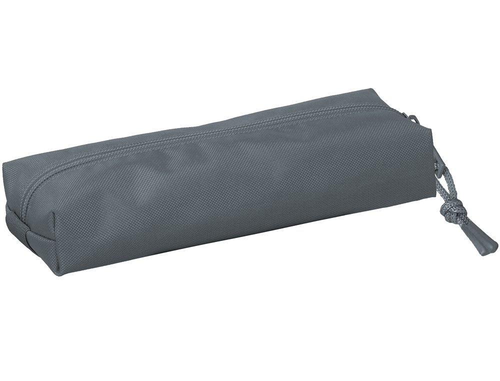 BOLSO ESCOLAR PORTATODO SAFTA RECTANGULAR CON GOMA ELASTICA 22 CM GRIS OSCURO