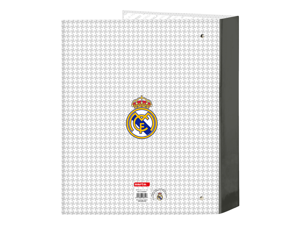 CARPETA SAFTA 4 ANILLAS LOMO ANCHO CARTON FOLIO REAL MADRID 1 EQUIPACION 24/25