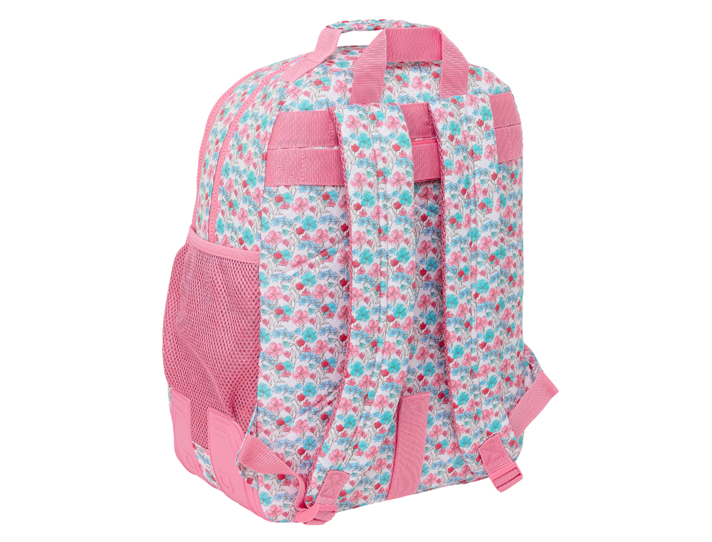 MOCHILA SAFTA DOBLE CON CANTONERAS ADAPTABLE A CARRO RECICLADO MOOS FLORESISTENTE 420X320X150 MM