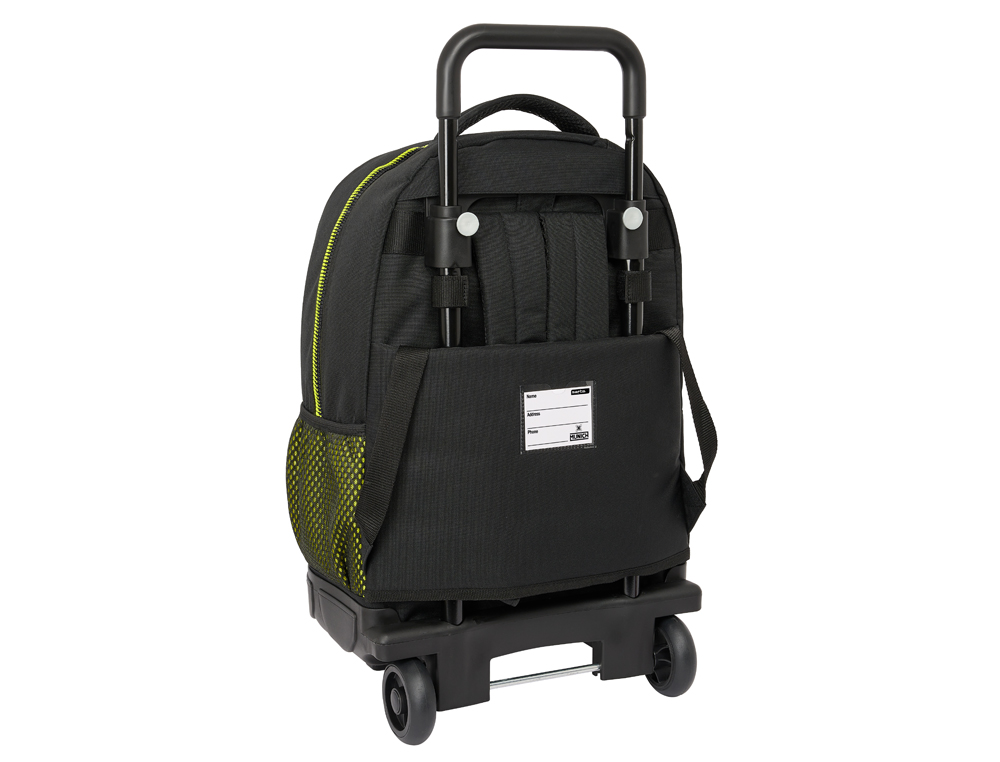 MOCHILA SAFTA GRANDE CON RUEDAS COMPACT EXTRAIBLE MUNICH BEAT 450X330X220 MM