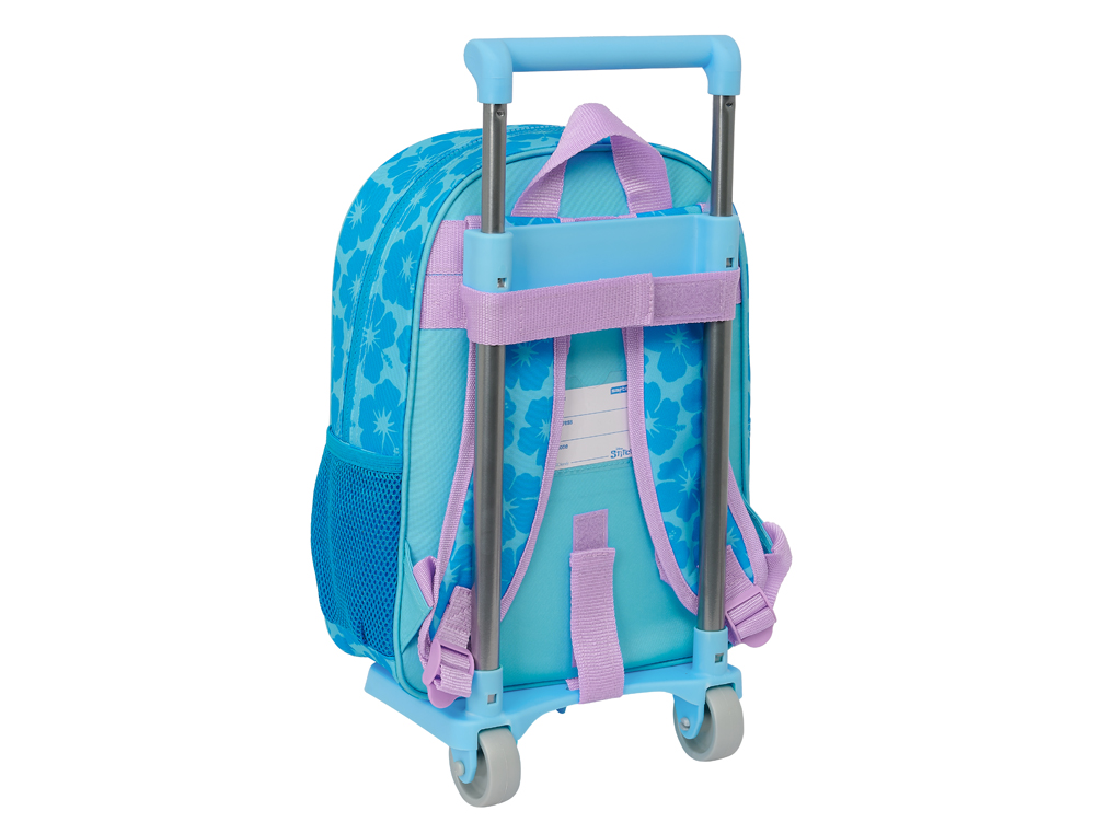 MOCHILA SAFTA MOD. 185 CON CARRO 705 STITCH HAWAII 340X260X110 MM