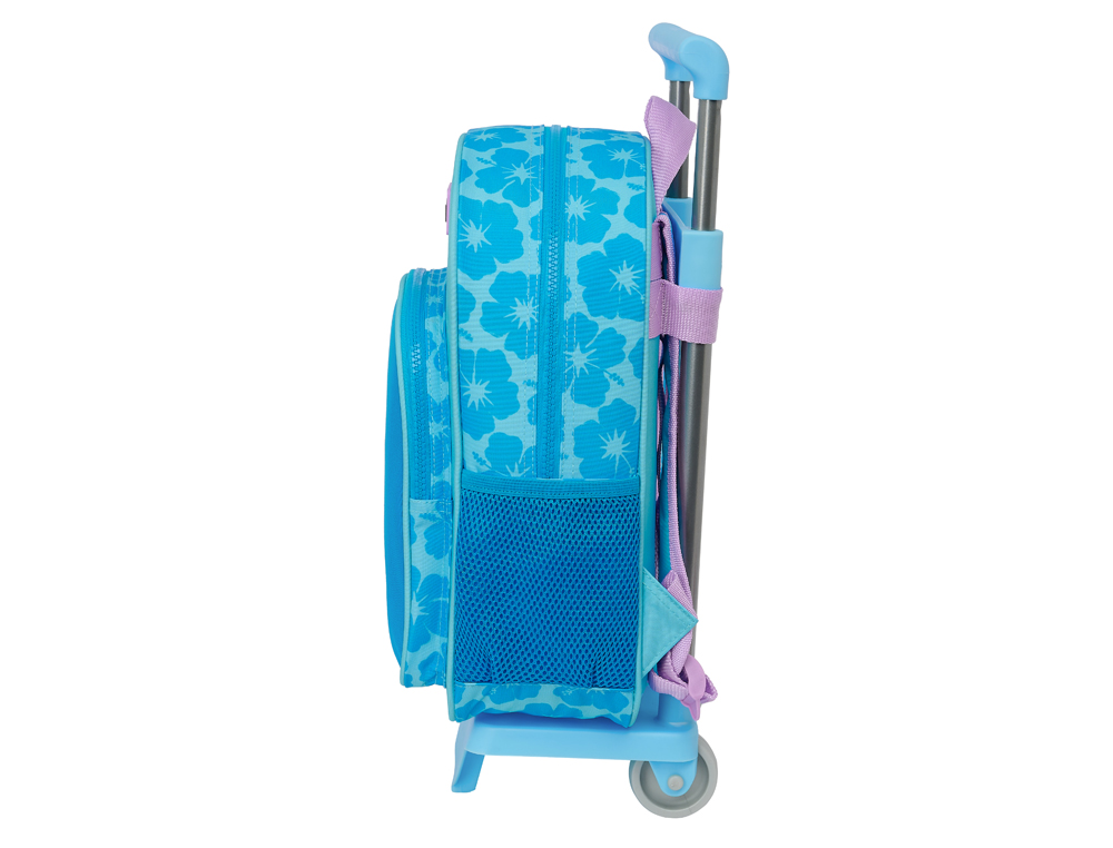 MOCHILA SAFTA MOD. 185 CON CARRO 705 STITCH HAWAII 340X260X110 MM