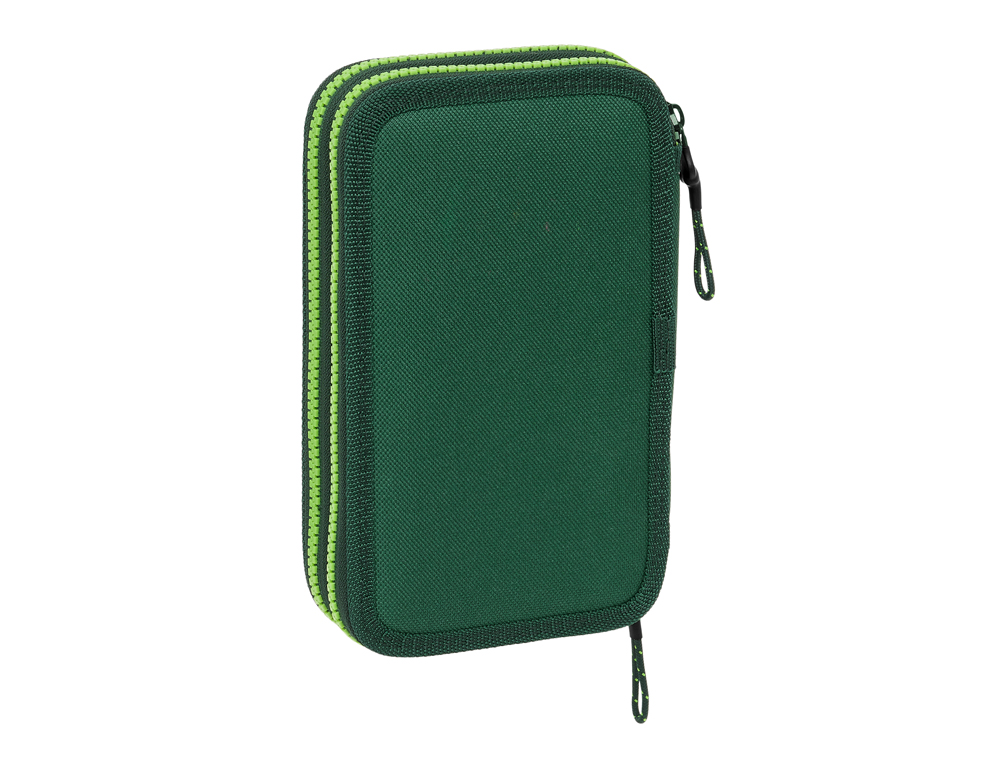 PLUMIER ESCOLAR SAFTA DOBLE PEQUEÑO 28 PIEZAS RESISTENTE AL AGUA REAL BETIS BALOMPIE 195X125X40 MM
