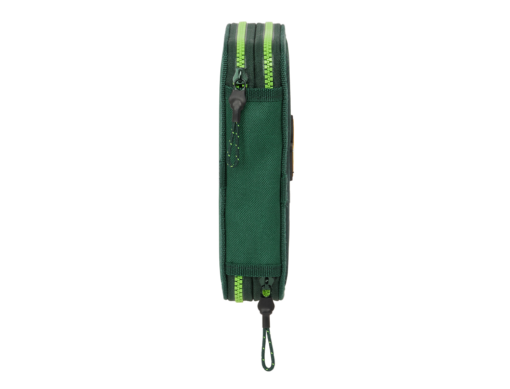 PLUMIER ESCOLAR SAFTA DOBLE PEQUEÑO 28 PIEZAS RESISTENTE AL AGUA REAL BETIS BALOMPIE 195X125X40 MM