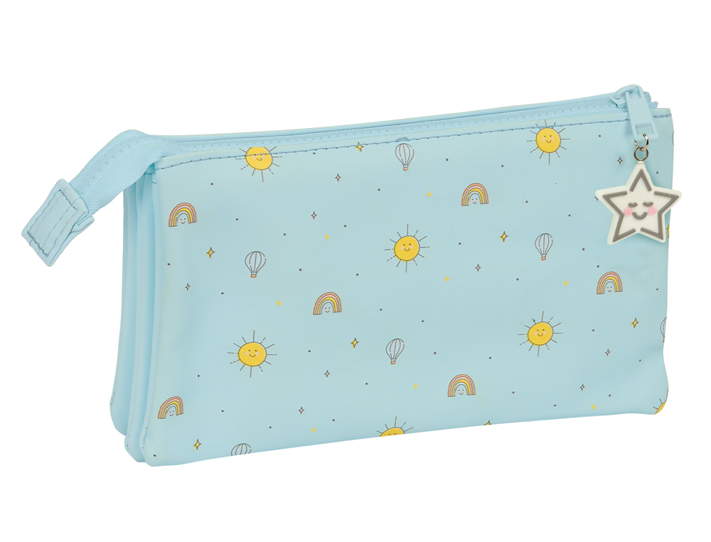 BOLSO ESCOLAR PORTATODO SAFTA TRIPLE MICKEY MOUSE BABY 120X220X30 MM