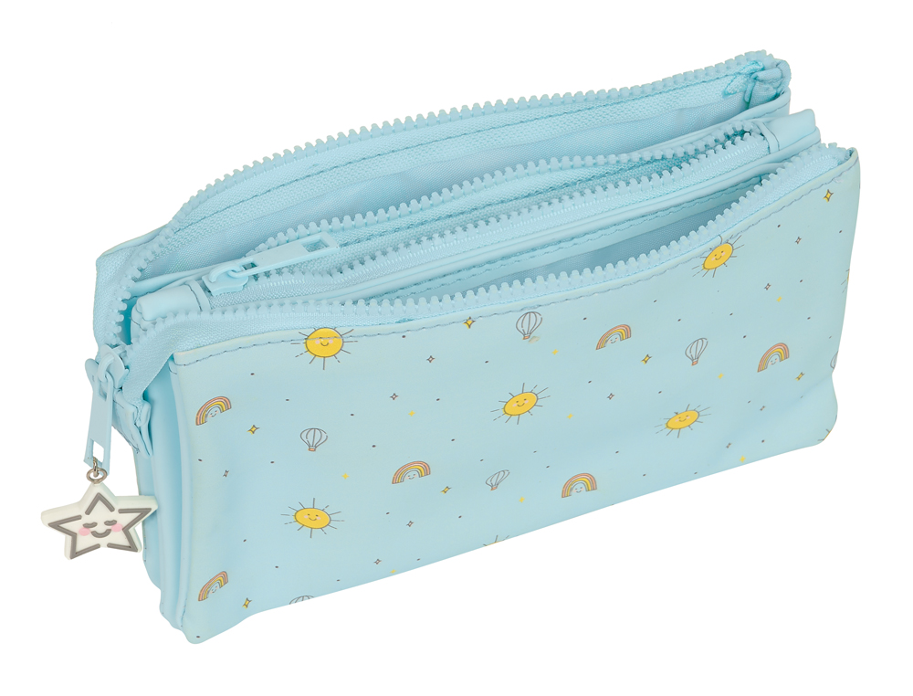 BOLSO ESCOLAR PORTATODO SAFTA TRIPLE MICKEY MOUSE BABY 120X220X30 MM