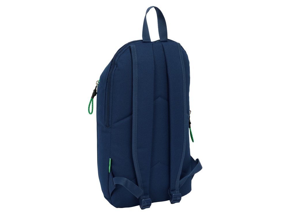 MINI MOCHILA SAFTA CON CREMALLERA VERTICAL BENETTON GREEN 390X220X100 MM